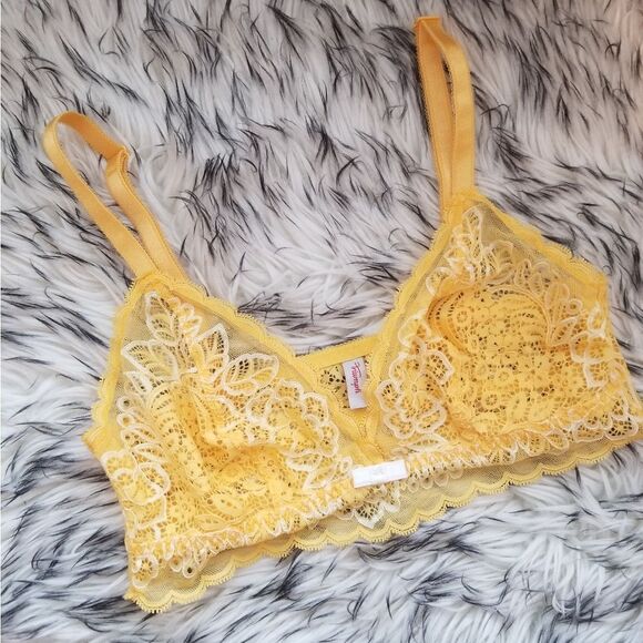 💝Nwot yellow lace bralette - Picture 1 of 2